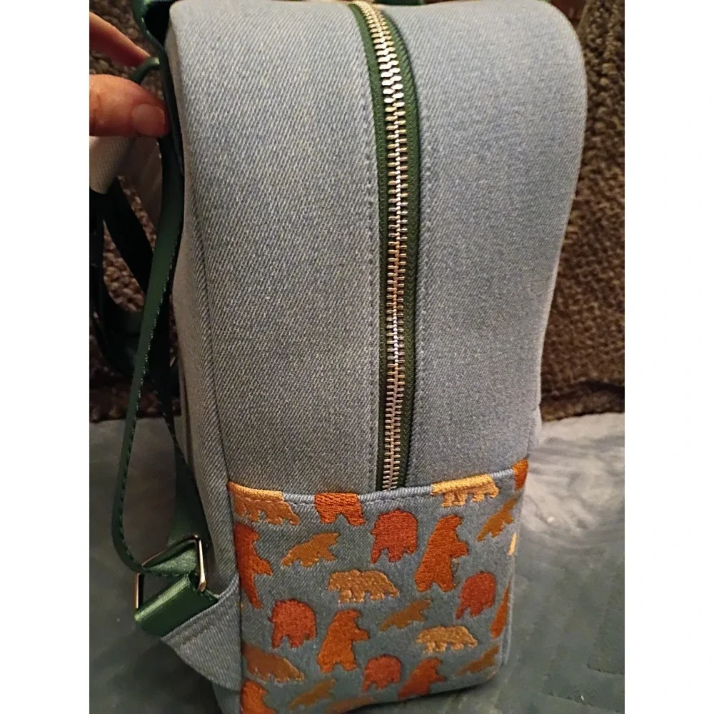 Loungefly Disney Brother Bear Embroidered Icons Denim Mini Backpack - NWT
